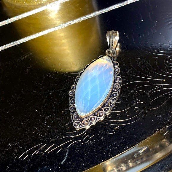 💎Huge Opal Pendant Charm Set in Sterling Silver - Picture 4 of 16